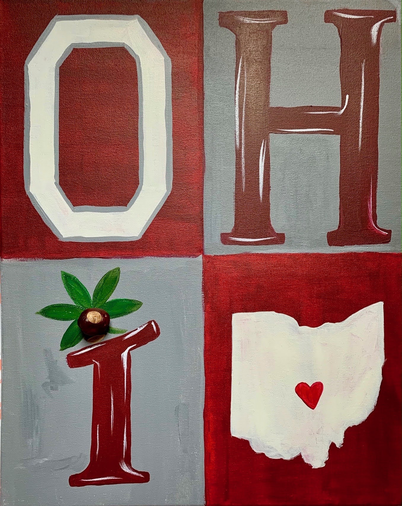 Couples Sip N Paint with Art Adventures: Ohio State Edition!