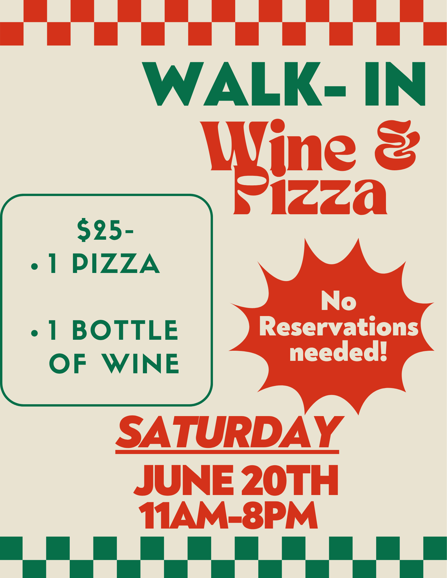 Walk- In Wine & Pizza